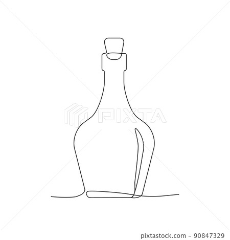 Line Drawing Art Bottle 90847329