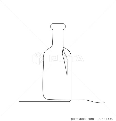 Line Drawing Art Bottle Line Drawing Art Bottle 90847330