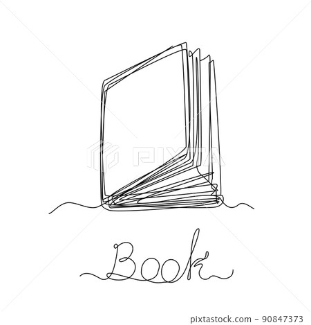 Line Drawing Book Icon 90847373
