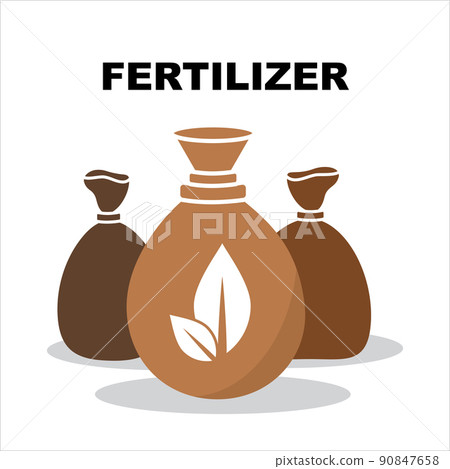 Soil Bag Icon, Compost Sack Symbol, Fertilizer Sign 90847658