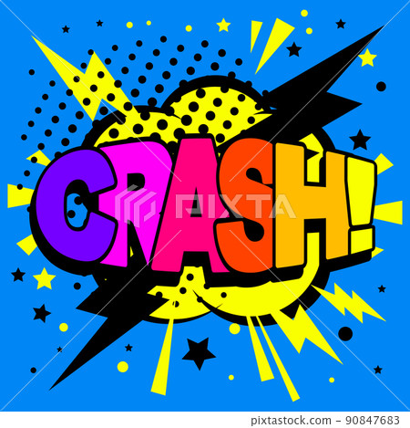 Crash Comic Rainbow Text Crash Comic Rainbow Text 90847683