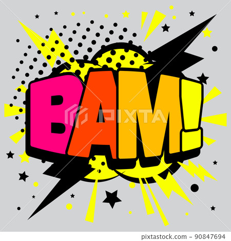 Bam Comic Rainbow Text Bam Comic Rainbow Text 90847694