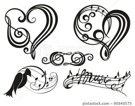 Note music icons vector isolated template Note music icons vector isolated template 90848575