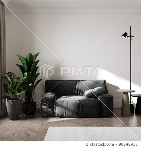 Stylish living room interior mockup, 3d rendering Stylish living room interior mockup, 3d rendering 90848918