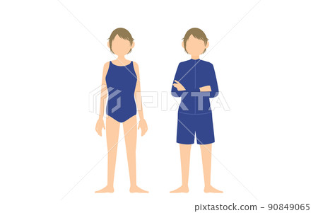 無性別泳裝，女學生穿無性別泳裝 90849065