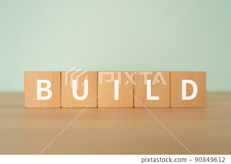 Block labeled "BUILD" Block labeled "BUILD" 90849612