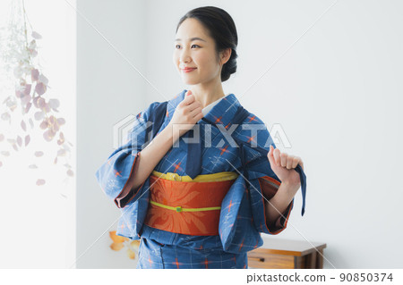 格子圖案的小紋 Tasuki 90850374