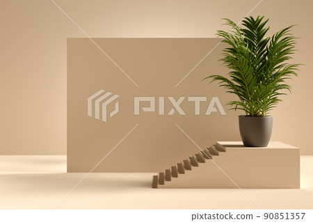 Abstract beige background with palm tree leaves and copy space Abstract beige background with palm tree leaves and copy space 90851357