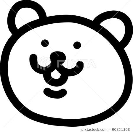 Animal bear illustration facing left Animal bear illustration facing left 90851368