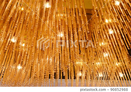 Innumerable hanging light bulb decoration background materials 90852988