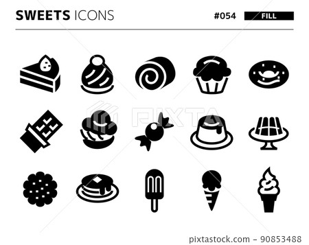 與 sweets_054 相關的填充樣式圖標集 與 sweets_054 相關的填充樣式圖標集 90853488