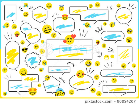 A balloon set with fun emoticon icons A balloon set with fun emoticon icons 90854207