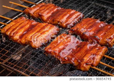 Eel grilled with a net eel 90854745