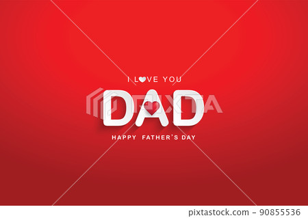 Happy Fathers Day greeting card vector illustration 90855536