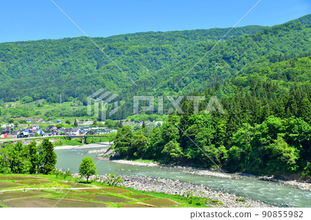 百合橋/千曲川周邊的風景（長野縣榮村）[2022.5] 90855982
