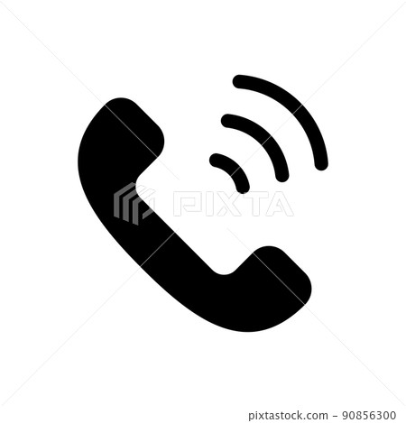 Phone icon and radio wave icon 90856300