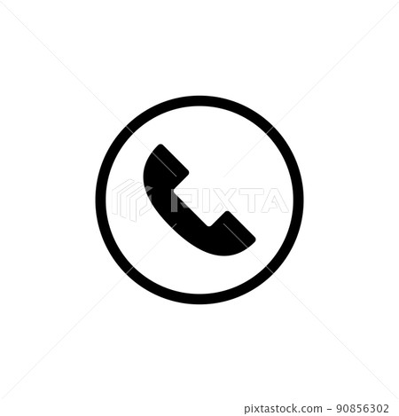 Simple phone icon Simple phone icon 90856302