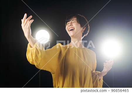 Musical stage black background Musical stage black background 90856465