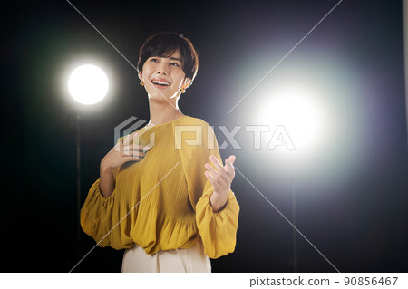 Musical stage black background Musical stage black background 90856467