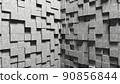 Concrete cube background 90856844
