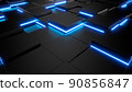 Neon cube background 90856847