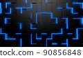 Neon cube background 90856848