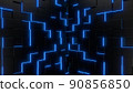 Neon cube background 90856850