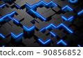 Neon cube background 90856852
