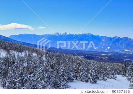 從隆冬的北代小岳坪庭眺望 從隆冬的北代小岳坪庭眺望 90857156