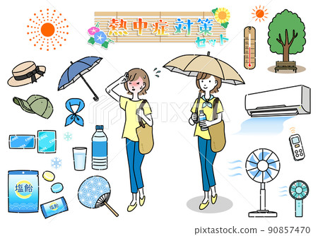 中暑對策插圖集 中暑對策插圖集 90857470
