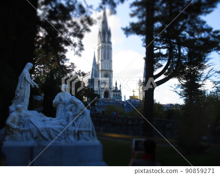 France Lourdes Notre Dame du Roselle Cathedral Diorama France Lourdes Notre Dame du Roselle Cathedral Diorama 90859271