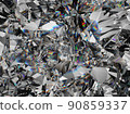 Gemstone diamond or shiny glass triangular texture kaleidoscope 90859337