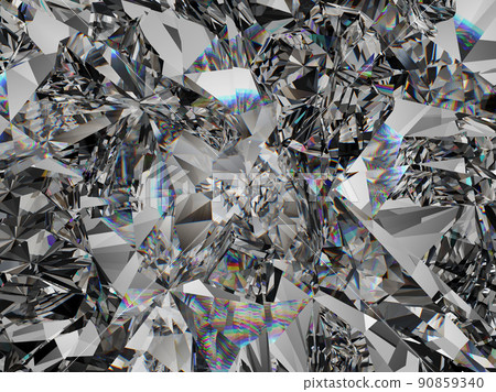 Gemstone or diamond texture closeup and kaleidoscope 90859340