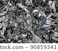 Gemstone diamond or shiny glass triangular texture kaleidoscope 90859341