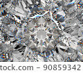 diamond structure star shape and kaleidoscope background 90859342