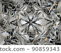 Gemstone diamond or shiny glass triangular texture kaleidoscope 90859343