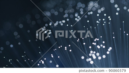 Optical fiber light close up Optical fiber light close up 90860379