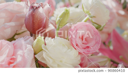 Beautiful flower bouquet at home Beautiful flower bouquet at home 90860410