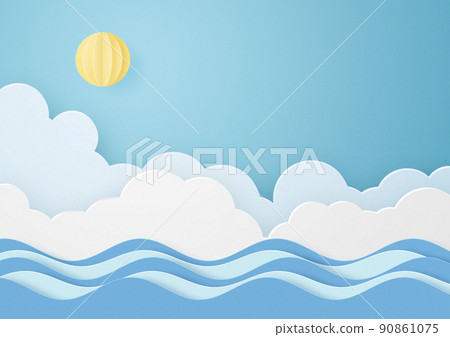 紙工藝-天-雲-日-海 紙工藝-天-雲-日-海 90861075