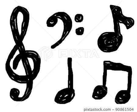 用代碼表達聲音的手繪音符 用代碼表達聲音的手繪音符 90861504
