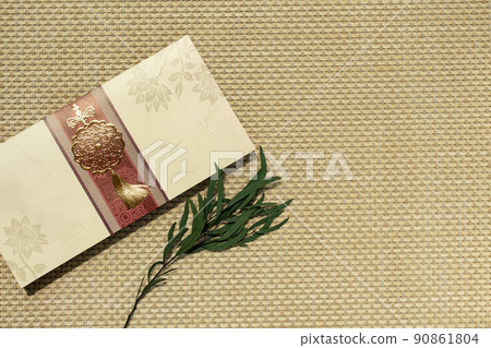 Korean traditional pattern card and copy space 90861804