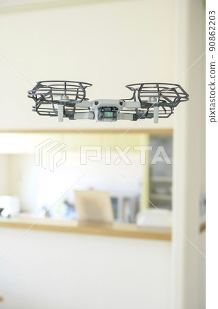 Drone flying indoors Drone flying indoors 90862203