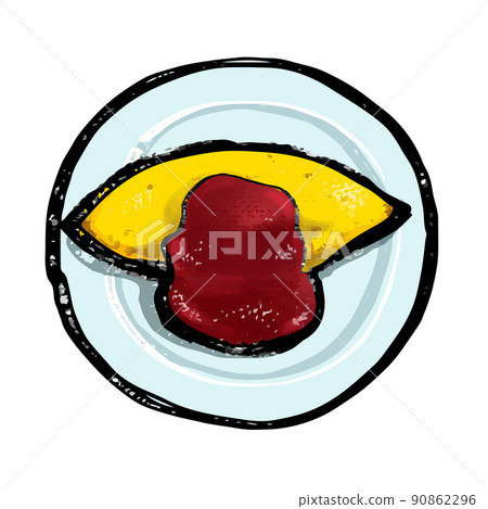 Illustration of omelet omelet rice 90862296