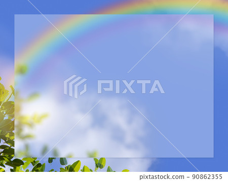 Rainbow and sky frame Rainbow and sky frame 90862355