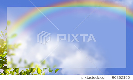 Rainbow and sky frame 90862360