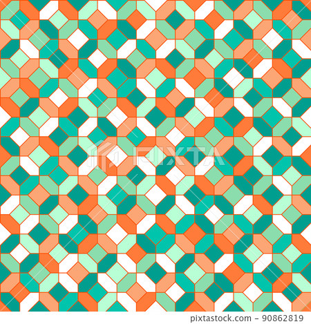 Vector Retro Hong Kong Seamless Patten in Vibrant colors. Vector Retro Hong Kong Seamless Patten in Vibrant colors. 90862819
