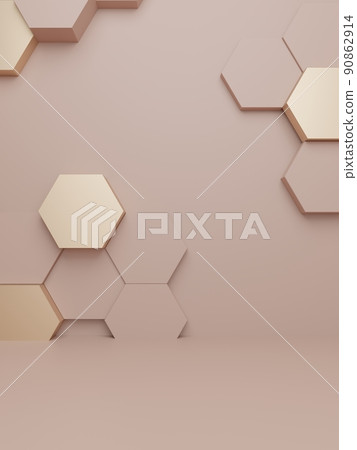 3D Rendering Luxury Product Display Background for Beauty, Health Care, Skincare or Honey Products. Beige, Gold and White. 3D Rendering Luxury Product Display Background for Beauty, Health Care, Skincare or Honey Products. Beige, Gold and White. 90862914