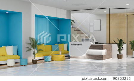 Modern trendy health care centre or medical clinic lobby and waiting room interior background 90863255