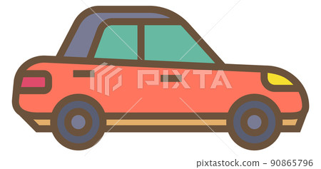 Car color icon. Red urban transport symbol 90865796