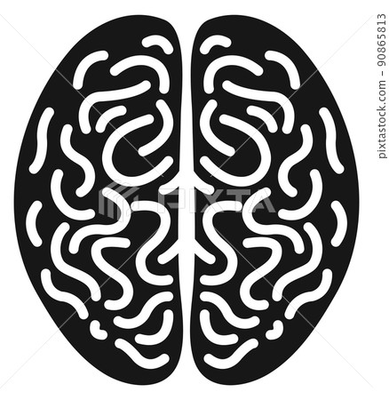 Brain icon. Intellect symbol. Human mind sign Brain icon. Intellect symbol. Human mind sign 90865813